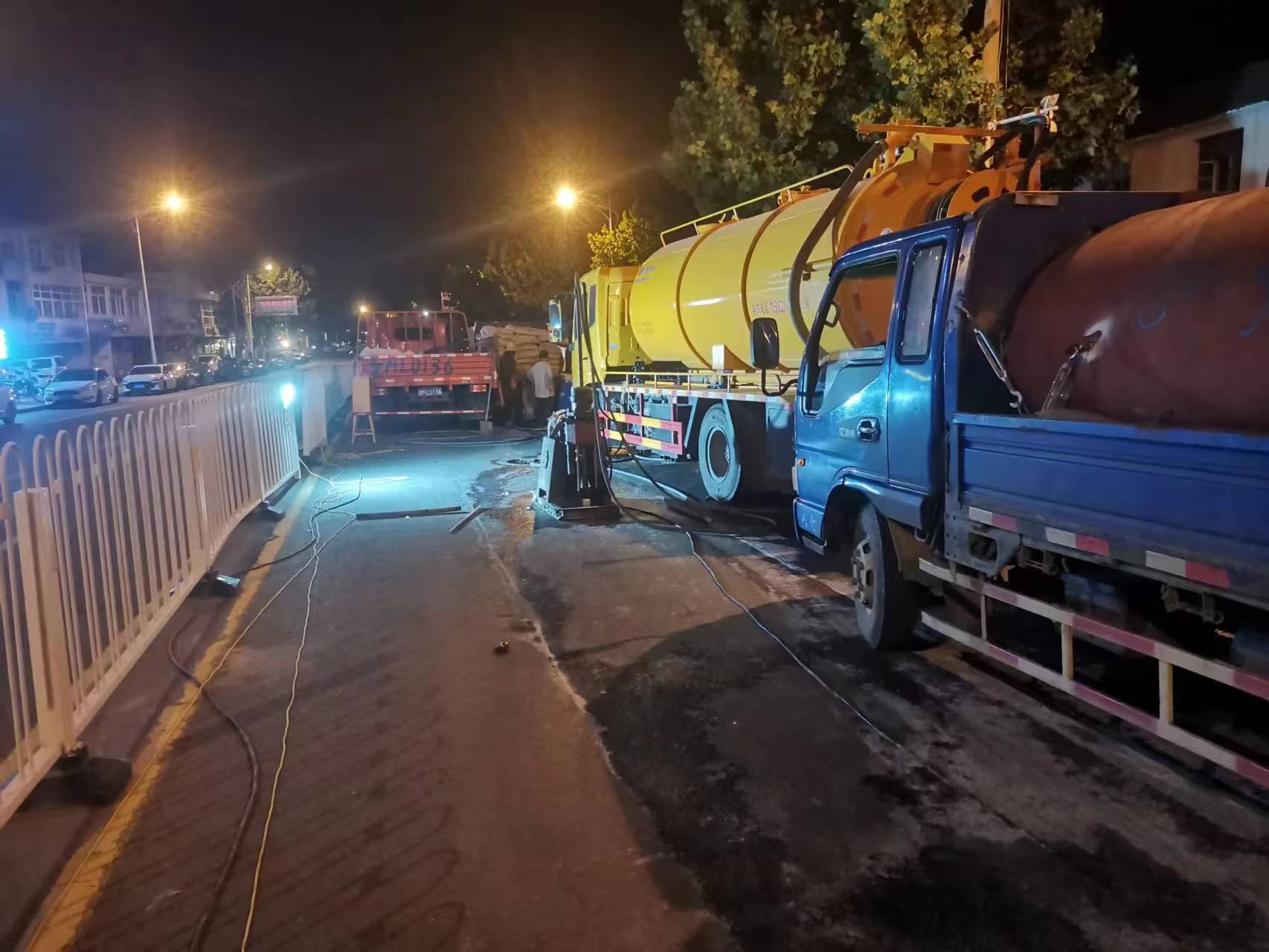 侨乡街道开发区路面压密注浆